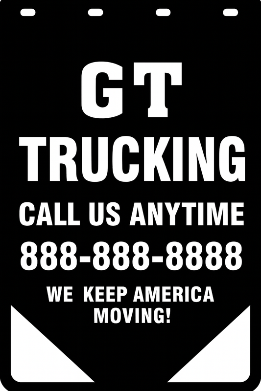 Custom Semi-Truck, Work Truck, Box Truck Mud Flap | Create Your Own Mud Flaps | Add Your Own Logo Or Text | Custom Mud Flap Template Designs v278