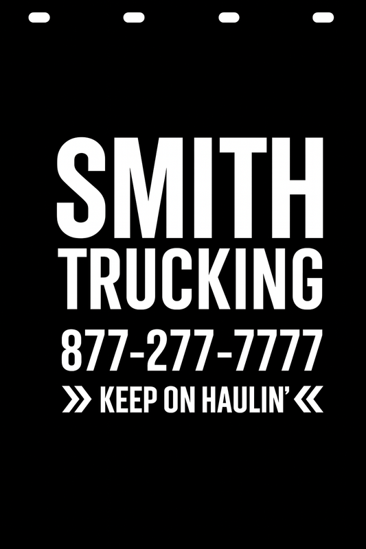 Custom Semi-Truck, Work Truck, Box Truck Mud Flap | Create Your Own Mud Flaps | Add Your Own Logo Or Text | Custom Mud Flap Template Designs v278