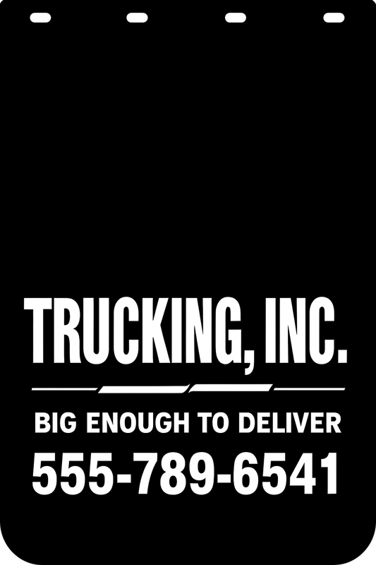 Custom Semi-Truck, Work Truck, Box Truck Mud Flap | Create Your Own Mud Flaps | Add Your Own Logo Or Text | Custom Mud Flap Template Designs v278
