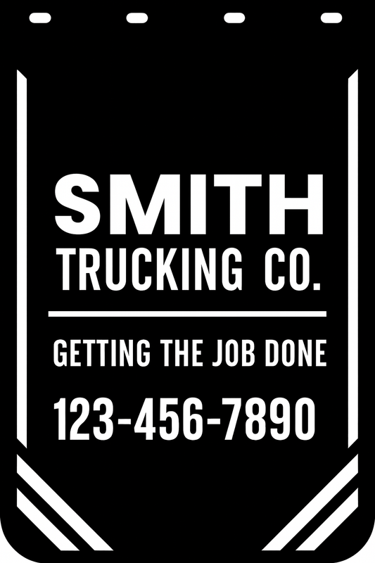 Custom Semi-Truck, Work Truck, Box Truck Mud Flap | Create Your Own Mud Flaps | Add Your Own Logo Or Text | Custom Mud Flap Template Designs v278