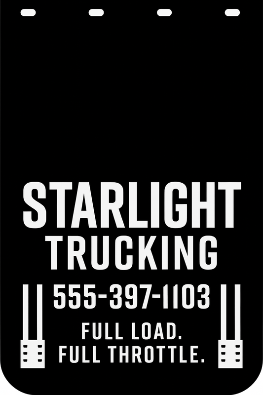 Custom Semi-Truck, Work Truck, Box Truck Mud Flap | Create Your Own Mud Flaps | Add Your Own Logo Or Text | Custom Mud Flap Template Designs v278