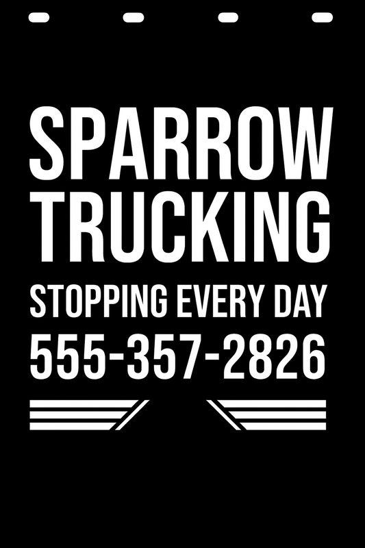 Custom Semi-Truck, Work Truck, Box Truck Mud Flap | Create Your Own Mud Flaps | Add Your Own Logo Or Text | Custom Mud Flap Template Designs v278