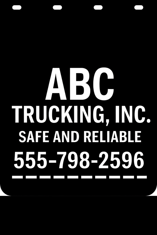 Custom Semi-Truck, Work Truck, Box Truck Mud Flap | Create Your Own Mud Flaps | Add Your Own Logo Or Text | Custom Mud Flap Template Designs v278