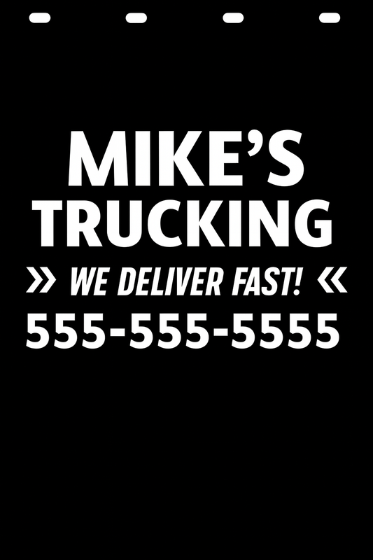 Custom Semi-Truck, Work Truck, Box Truck Mud Flap | Create Your Own Mud Flaps | Add Your Own Logo Or Text | Custom Mud Flap Template Designs v278