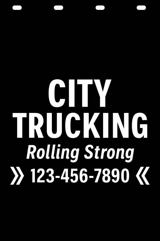 Custom Semi-Truck, Work Truck, Box Truck Mud Flap | Create Your Own Mud Flaps | Add Your Own Logo Or Text | Custom Mud Flap Template Designs v278