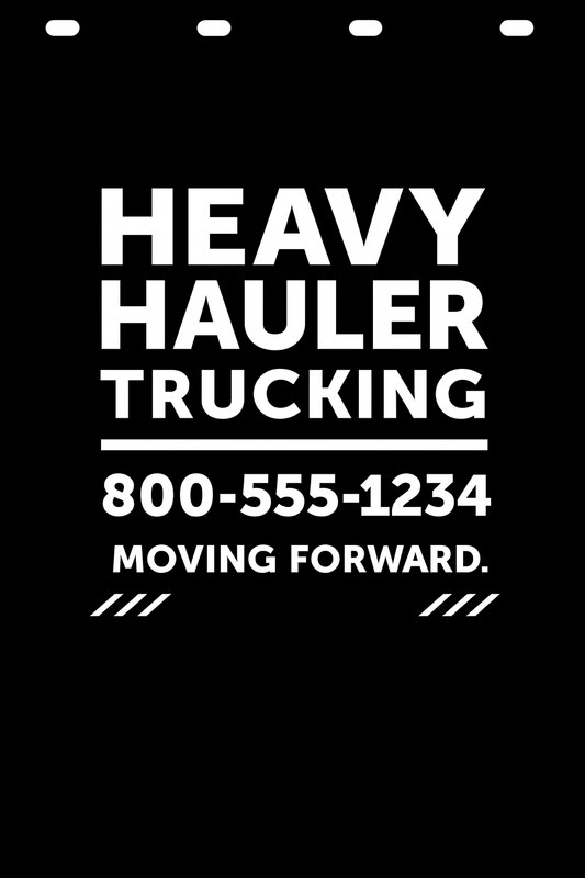 Custom Semi-Truck, Work Truck, Box Truck Mud Flap | Create Your Own Mud Flaps | Add Your Own Logo Or Text | Custom Mud Flap Template Designs v278