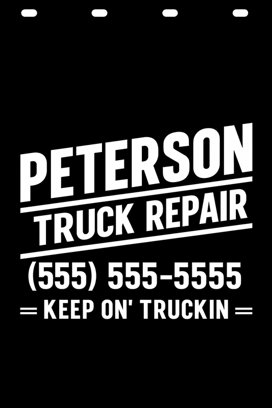 Custom Semi-Truck, Work Truck, Box Truck Mud Flap | Create Your Own Mud Flaps | Add Your Own Logo Or Text | Custom Mud Flap Template Designs v278