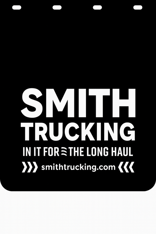 Custom Semi-Truck, Work Truck, Box Truck Mud Flap | Create Your Own Mud Flaps | Add Your Own Logo Or Text | Custom Mud Flap Template Designs v278