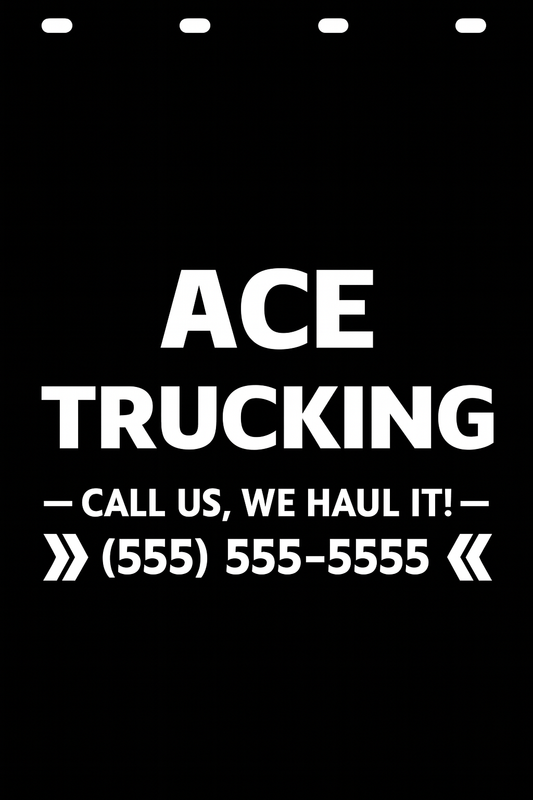 Custom Semi-Truck, Work Truck, Box Truck Mud Flap | Create Your Own Mud Flaps | Add Your Own Logo Or Text | Custom Mud Flap Template Designs v278