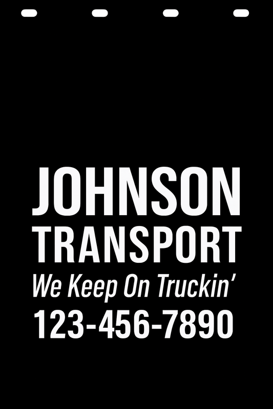 Custom Semi-Truck, Work Truck, Box Truck Mud Flap | Create Your Own Mud Flaps | Add Your Own Logo Or Text | Custom Mud Flap Template Designs v278
