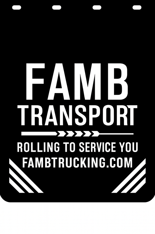 Custom Semi-Truck, Work Truck, Box Truck Mud Flap | Create Your Own Mud Flaps | Add Your Own Logo Or Text | Custom Mud Flap Template Designs v278
