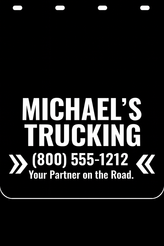 Custom Semi-Truck, Work Truck, Box Truck Mud Flap | Create Your Own Mud Flaps | Add Your Own Logo Or Text | Custom Mud Flap Template Designs v278