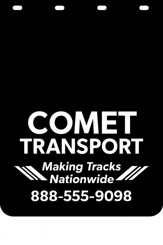Custom Semi-Truck, Work Truck, Box Truck Mud Flap | Create Your Own Mud Flaps | Add Your Own Logo Or Text | Custom Mud Flap Template Designs v278