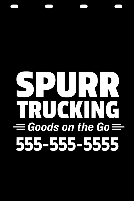 Custom Semi-Truck, Work Truck, Box Truck Mud Flap | Create Your Own Mud Flaps | Add Your Own Logo Or Text | Custom Mud Flap Template Designs v278