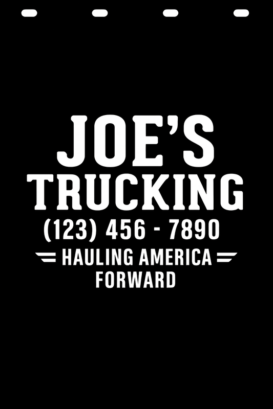 Custom Semi-Truck, Work Truck, Box Truck Mud Flap | Create Your Own Mud Flaps | Add Your Own Logo Or Text | Custom Mud Flap Template Designs v278