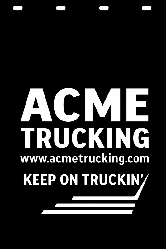 Custom Semi-Truck, Work Truck, Box Truck Mud Flap | Create Your Own Mud Flaps | Add Your Own Logo Or Text | Custom Mud Flap Template Designs v278