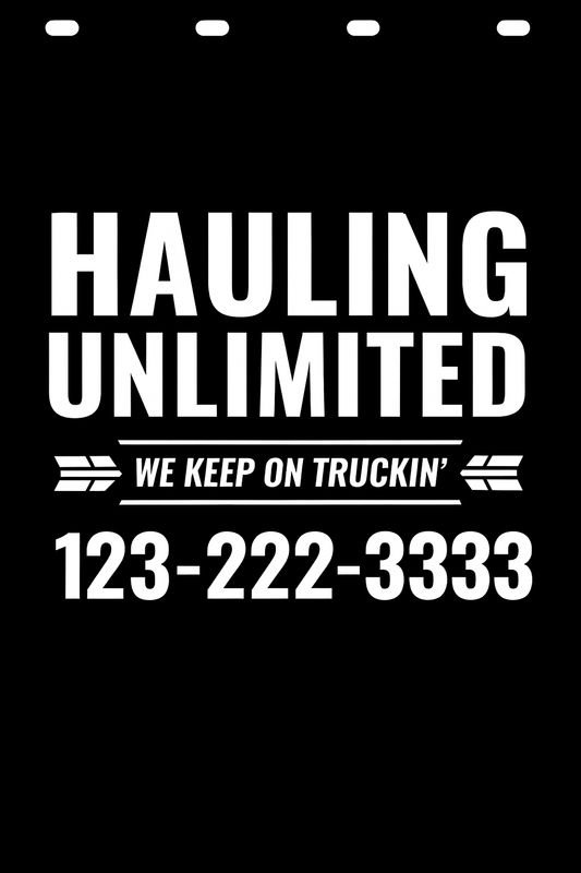Custom Semi-Truck, Work Truck, Box Truck Mud Flap | Create Your Own Mud Flaps | Add Your Own Logo Or Text | Custom Mud Flap Template Designs v278