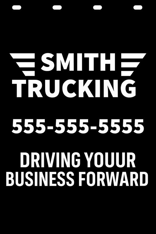 Custom Semi-Truck, Work Truck, Box Truck Mud Flap | Create Your Own Mud Flaps | Add Your Own Logo Or Text | Custom Mud Flap Template Designs v278