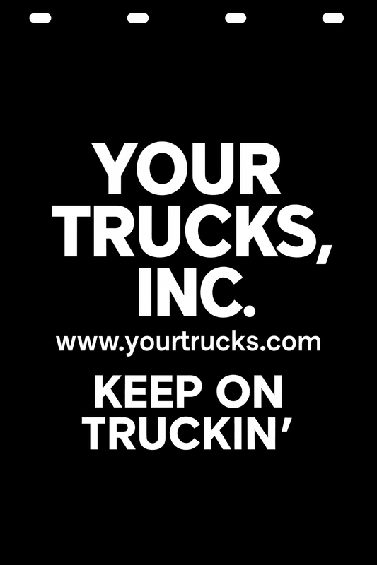 Custom Semi-Truck, Work Truck, Box Truck Mud Flap | Create Your Own Mud Flaps | Add Your Own Logo Or Text | Custom Mud Flap Template Designs v278