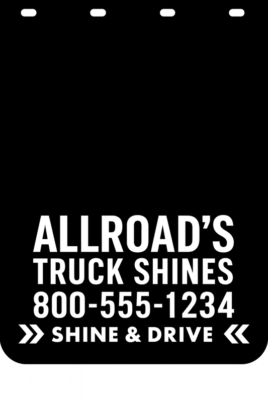 Custom Semi-Truck, Work Truck, Box Truck Mud Flap | Create Your Own Mud Flaps | Add Your Own Logo Or Text | Custom Mud Flap Template Designs v278