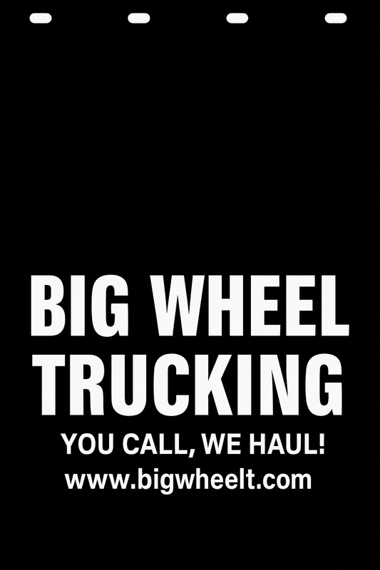 Custom Semi-Truck, Work Truck, Box Truck Mud Flap | Create Your Own Mud Flaps | Add Your Own Logo Or Text | Custom Mud Flap Template Designs v278