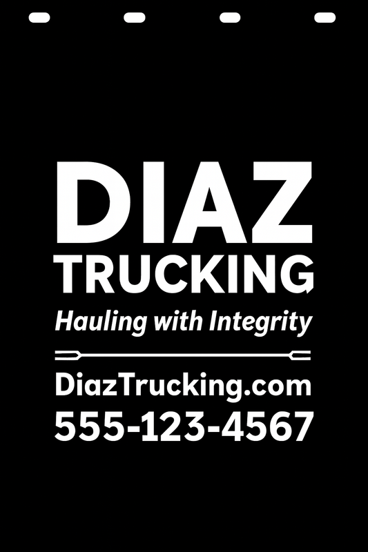 Custom Semi-Truck, Work Truck, Box Truck Mud Flap | Create Your Own Mud Flaps | Add Your Own Logo Or Text | Custom Mud Flap Template Designs v278
