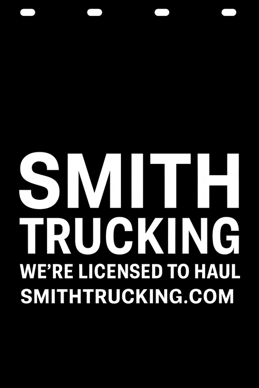Custom Semi-Truck, Work Truck, Box Truck Mud Flap | Create Your Own Mud Flaps | Add Your Own Logo Or Text | Custom Mud Flap Template Designs v278