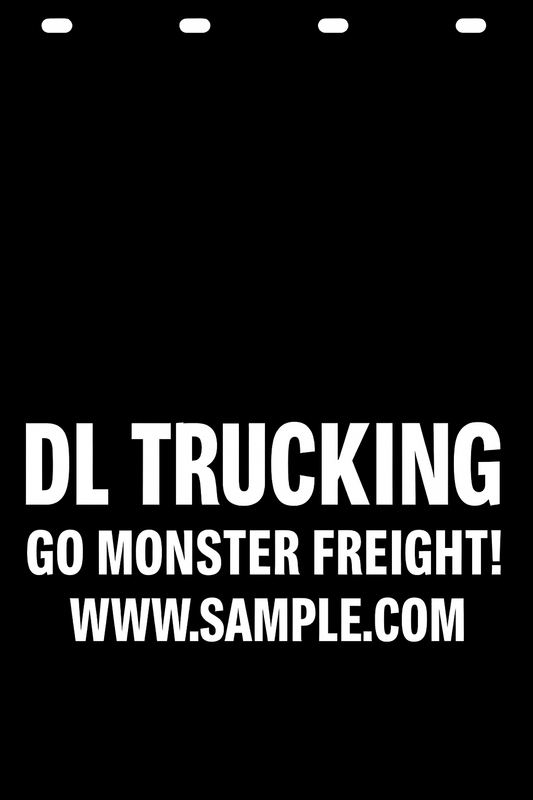 Custom Semi-Truck, Work Truck, Box Truck Mud Flap | Create Your Own Mud Flaps | Add Your Own Logo Or Text | Custom Mud Flap Template Designs v278