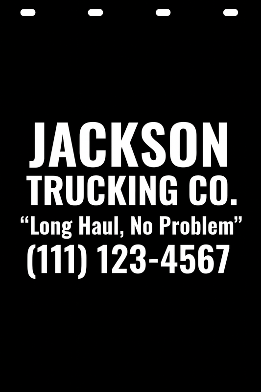 Custom Semi-Truck, Work Truck, Box Truck Mud Flap | Create Your Own Mud Flaps | Add Your Own Logo Or Text | Custom Mud Flap Template Designs v278