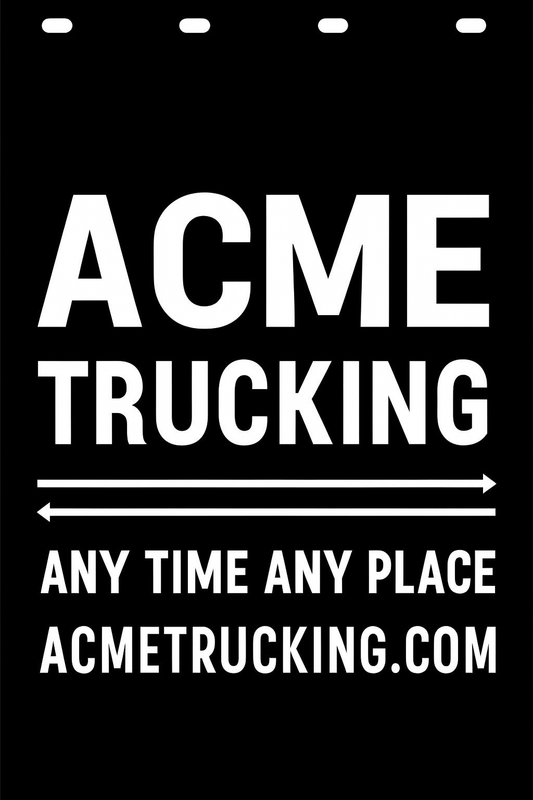 Custom Semi-Truck, Work Truck, Box Truck Mud Flap | Create Your Own Mud Flaps | Add Your Own Logo Or Text | Custom Mud Flap Template Designs v278