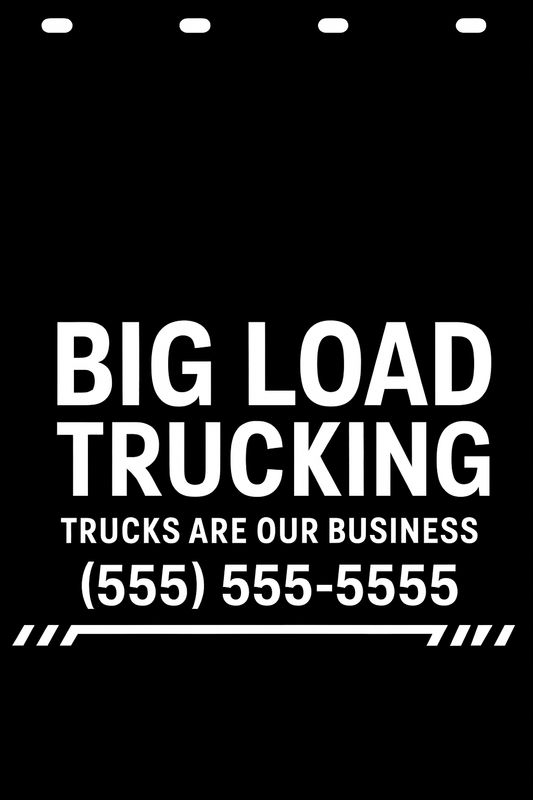 Custom Semi-Truck, Work Truck, Box Truck Mud Flap | Create Your Own Mud Flaps | Add Your Own Logo Or Text | Custom Mud Flap Template Designs v278