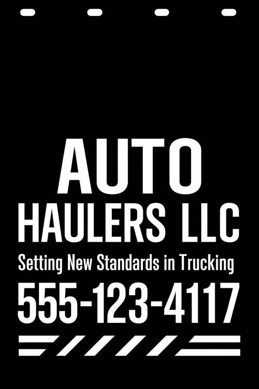 Custom Semi-Truck, Work Truck, Box Truck Mud Flap | Create Your Own Mud Flaps | Add Your Own Logo Or Text | Custom Mud Flap Template Designs v278