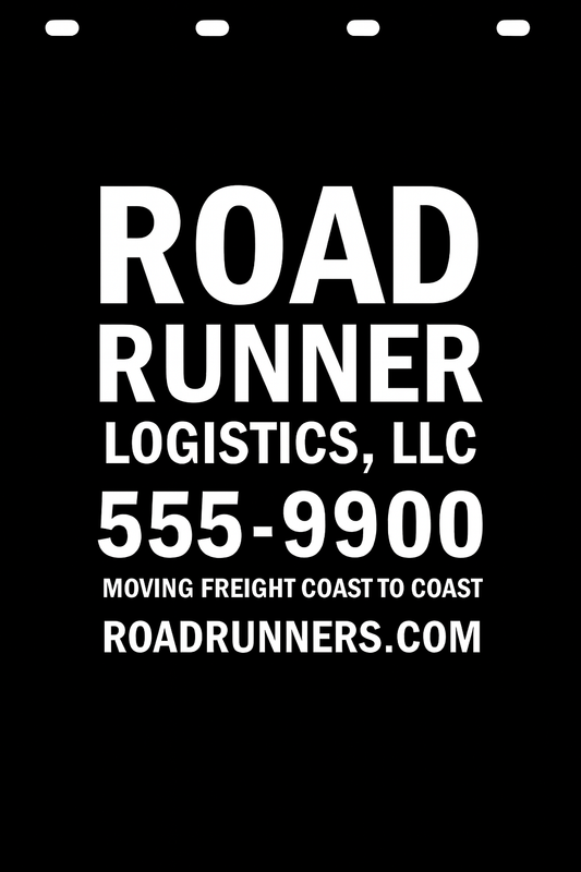 Custom Semi-Truck, Work Truck, Box Truck Mud Flap | Create Your Own Mud Flaps | Add Your Own Logo Or Text | Custom Mud Flap Template Designs v278