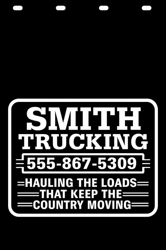 Custom Semi-Truck, Work Truck, Box Truck Mud Flap | Create Your Own Mud Flaps | Add Your Own Logo Or Text | Custom Mud Flap Template Designs v278