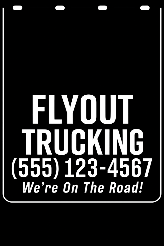 Custom Semi-Truck, Work Truck, Box Truck Mud Flap | Create Your Own Mud Flaps | Add Your Own Logo Or Text | Custom Mud Flap Template Designs v278