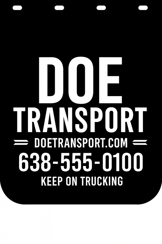 Custom Semi-Truck, Work Truck, Box Truck Mud Flap | Create Your Own Mud Flaps | Add Your Own Logo Or Text | Custom Mud Flap Template Designs v278