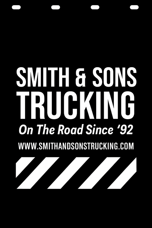 Custom Semi-Truck, Work Truck, Box Truck Mud Flap | Create Your Own Mud Flaps | Add Your Own Logo Or Text | Custom Mud Flap Template Designs v278