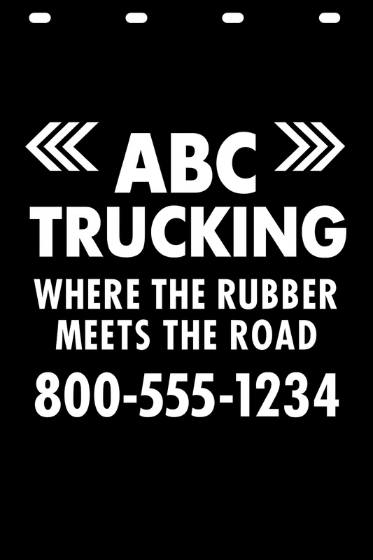 Custom Semi-Truck, Work Truck, Box Truck Mud Flap | Create Your Own Mud Flaps | Add Your Own Logo Or Text | Custom Mud Flap Template Designs v278