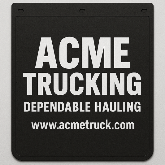 Custom Semi-Truck, Work Truck, Box Truck Mud Flap | Create Your Own Mud Flaps | Add Your Own Logo Or Text | Custom Mud Flap Template Designs v278
