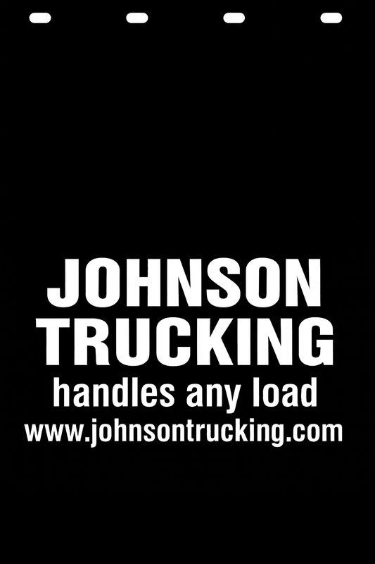 Custom Semi-Truck, Work Truck, Box Truck Mud Flap | Create Your Own Mud Flaps | Add Your Own Logo Or Text | Custom Mud Flap Template Designs v278