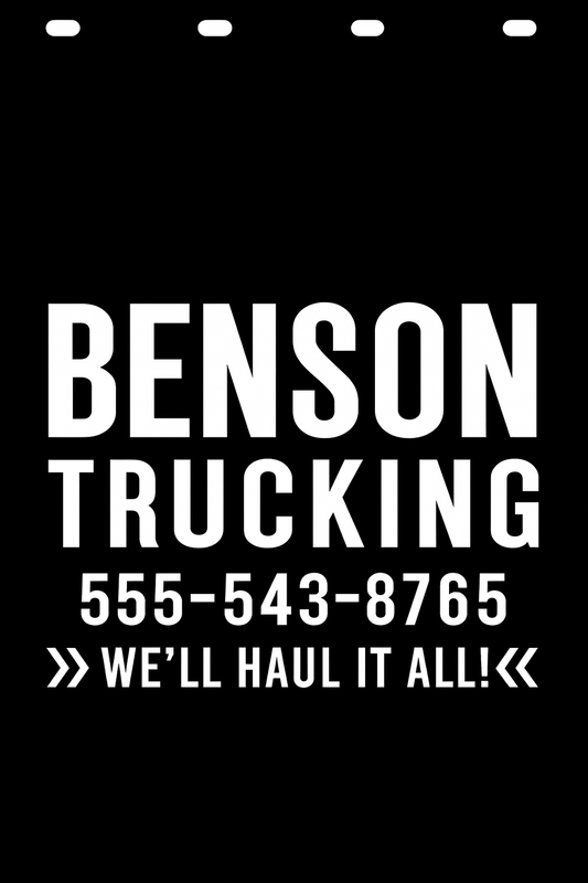 Custom Semi-Truck, Work Truck, Box Truck Mud Flap | Create Your Own Mud Flaps | Add Your Own Logo Or Text | Custom Mud Flap Template Designs v278