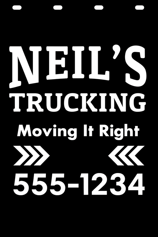 Custom Semi-Truck, Work Truck, Box Truck Mud Flap | Create Your Own Mud Flaps | Add Your Own Logo Or Text | Custom Mud Flap Template Designs v278