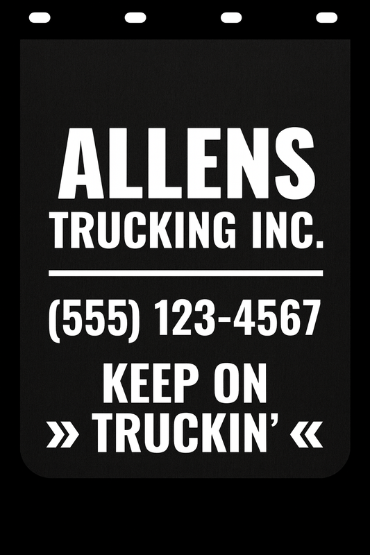 Custom Semi-Truck, Work Truck, Box Truck Mud Flap | Create Your Own Mud Flaps | Add Your Own Logo Or Text | Custom Mud Flap Template Designs v278