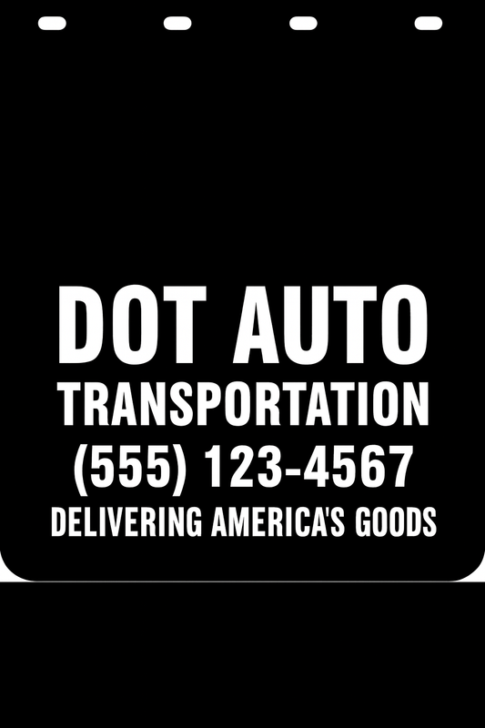 Custom Semi-Truck, Work Truck, Box Truck Mud Flap | Create Your Own Mud Flaps | Add Your Own Logo Or Text | Custom Mud Flap Template Designs v278