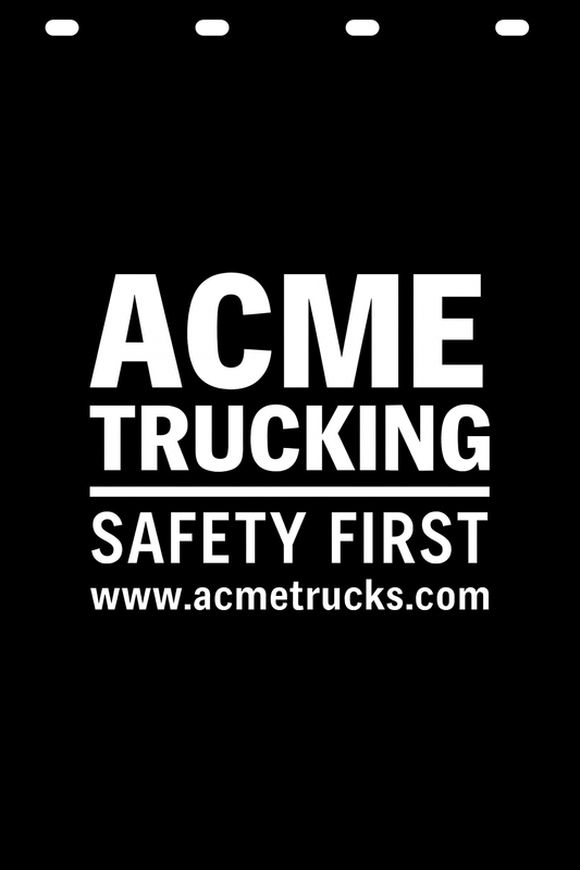 Custom Semi-Truck, Work Truck, Box Truck Mud Flap | Create Your Own Mud Flaps | Add Your Own Logo Or Text | Custom Mud Flap Template Designs v278