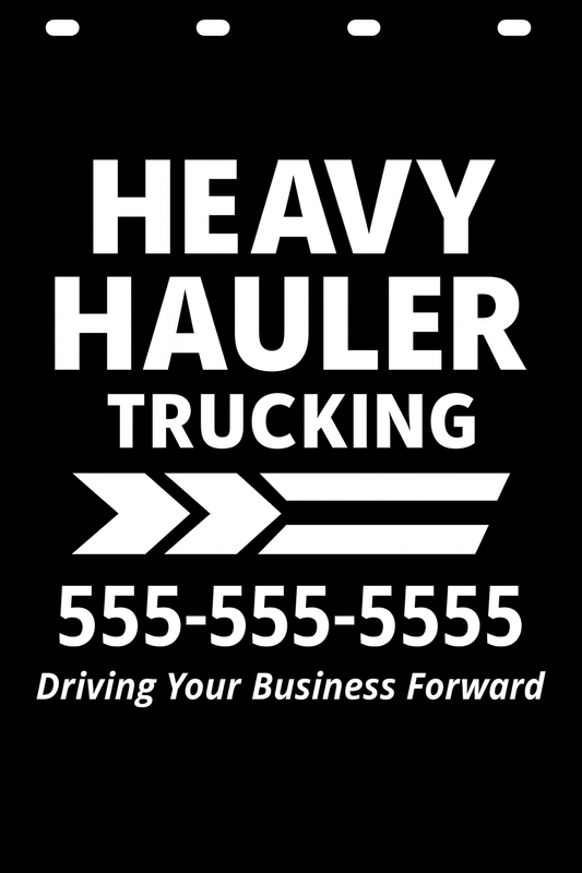 Custom Semi-Truck, Work Truck, Box Truck Mud Flap | Create Your Own Mud Flaps | Add Your Own Logo Or Text | Custom Mud Flap Template Designs v278