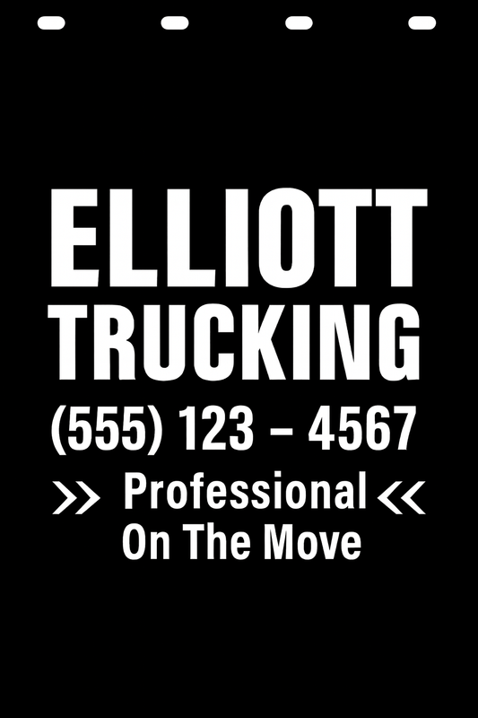 Custom Semi-Truck, Work Truck, Box Truck Mud Flap | Create Your Own Mud Flaps | Add Your Own Logo Or Text | Custom Mud Flap Template Designs v278
