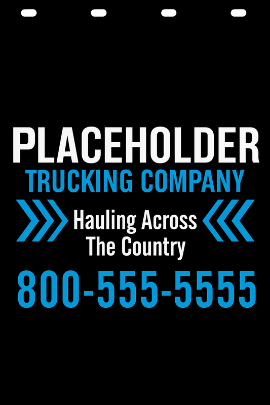 Custom Two-Color Semi-Truck, Work Truck, Box Truck Mud Flap | Create Your Own Mud Flaps | Add Your Own Logo Or Text | Custom Mud Flap Template Designs v278