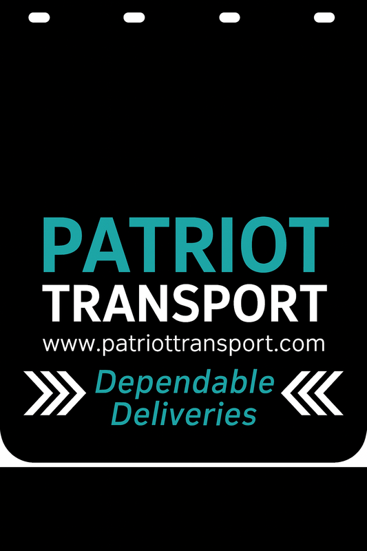 Custom Two-Color Semi-Truck, Work Truck, Box Truck Mud Flap | Create Your Own Mud Flaps | Add Your Own Logo Or Text | Custom Mud Flap Template Designs v278
