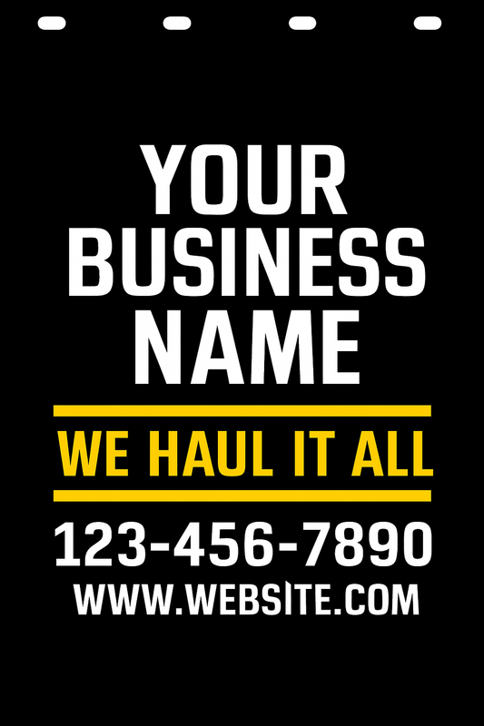 Custom Two-Color Semi-Truck, Work Truck, Box Truck Mud Flap | Create Your Own Mud Flaps | Add Your Own Logo Or Text | Custom Mud Flap Template Designs v278